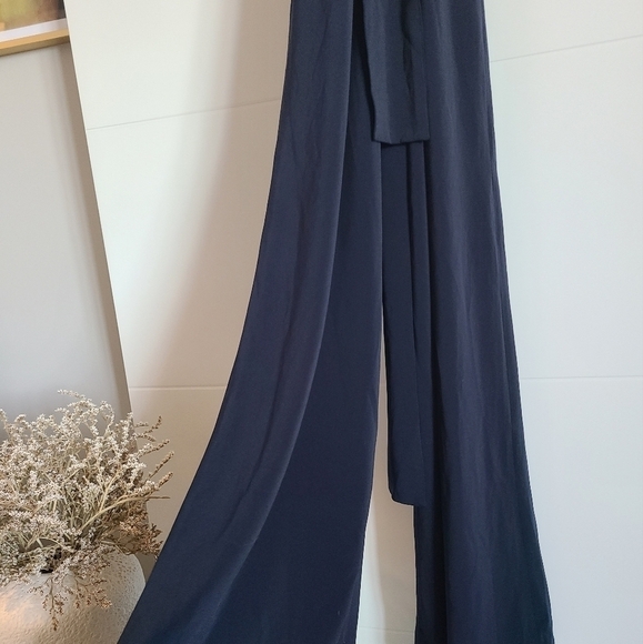 Halston Felix Matte Jersey Jumpsuit, Size 6, Navy, NWT - Picture 12 of 16